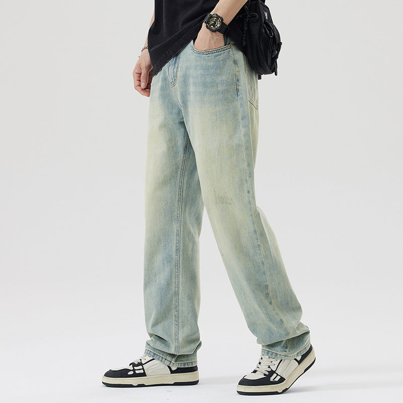 Men's Plus Size Thin Summer Jeans – Lightweight Casual