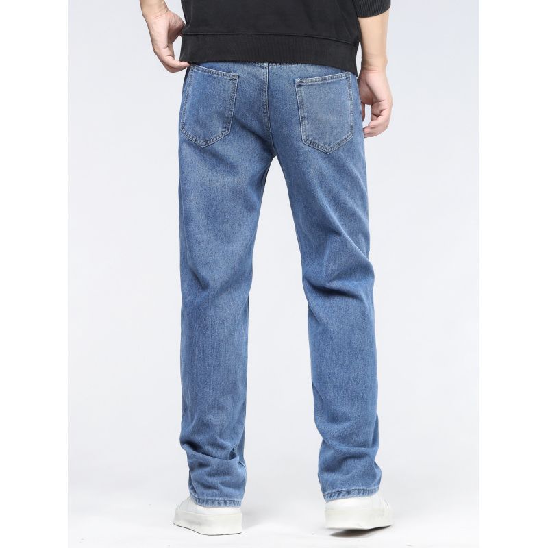 Men's Extra Long Jeans – Simple Casual Straight Fit Denim Pants
