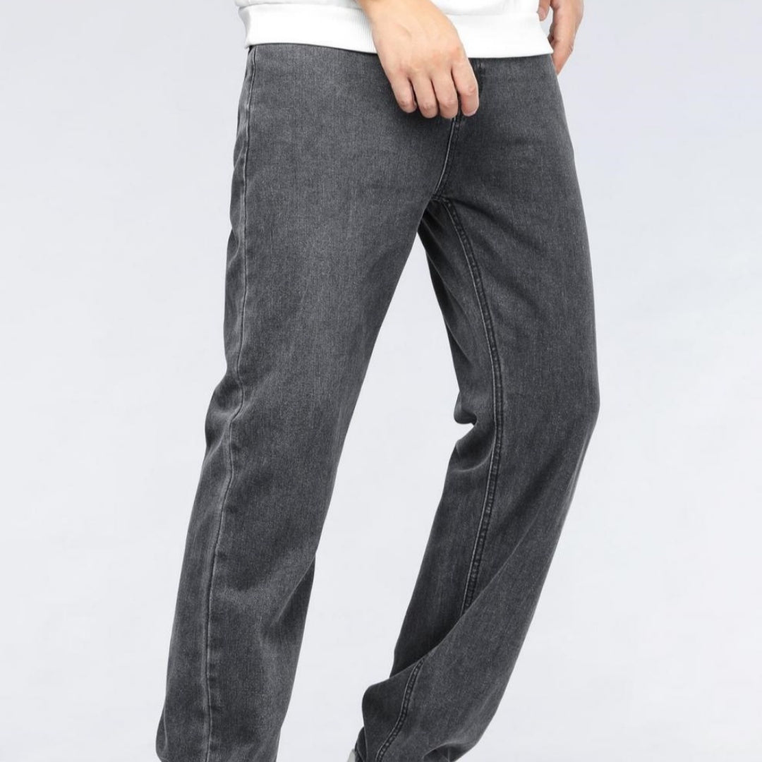 Men's Extra Long Jeans – Simple Casual Straight Fit Denim Pants